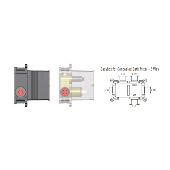 Μπαταρία Εντοιχισμού Duscheline Concealed Shower 2 Way DM-2869 Χρωμέ Μπαταρία Εντοιχισμού Duscheline Concealed Shower 2 Way DM-2869 Χρωμέ